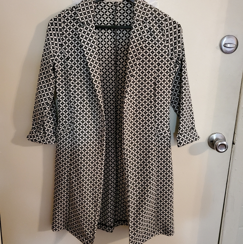 Must Have Pattered Open Breated Long Coat